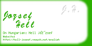 jozsef hell business card